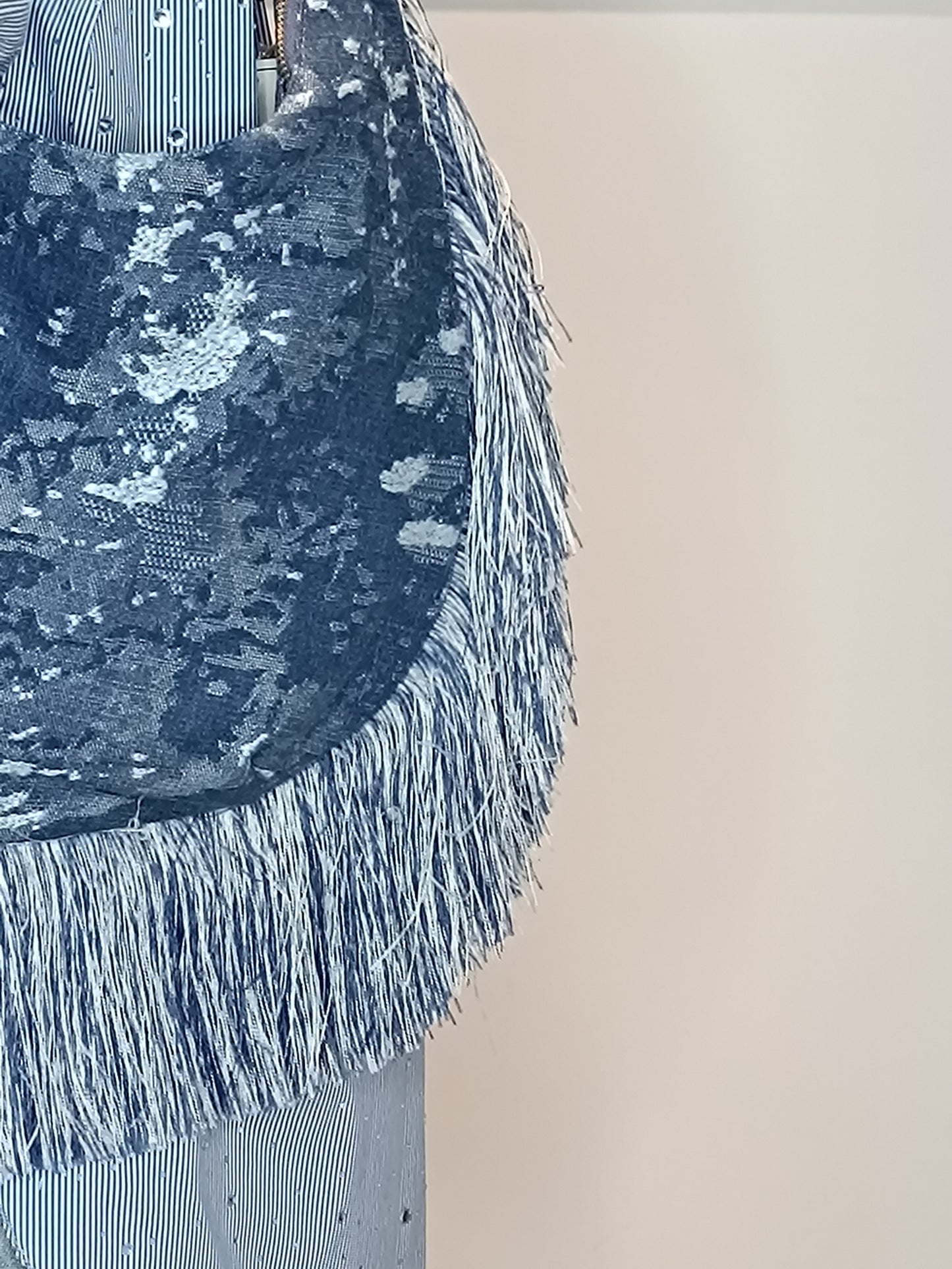 Borsa mezza luna jeans
