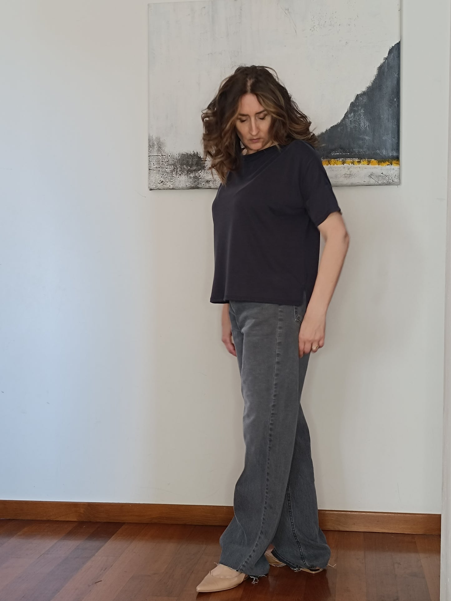 T-shirt Lavaggio grigio scuro