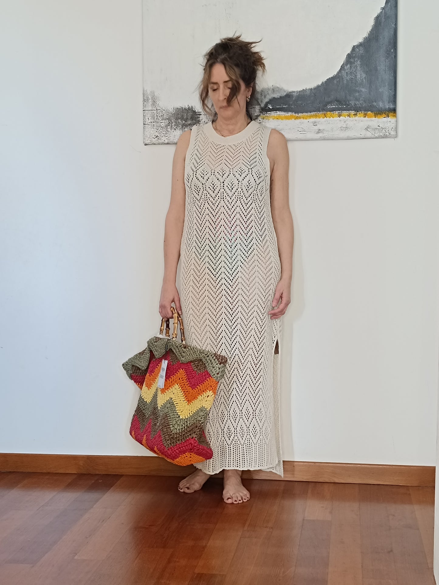 Abito maglia crochet