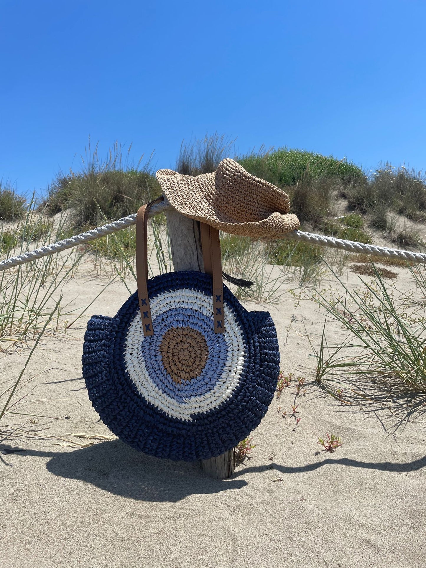 borse paglia in due colori