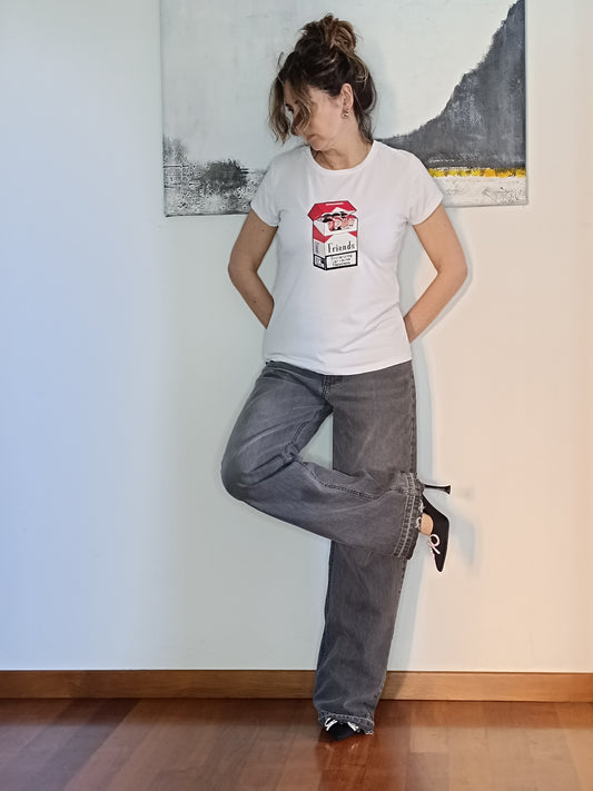 Jeans neri gamba larga