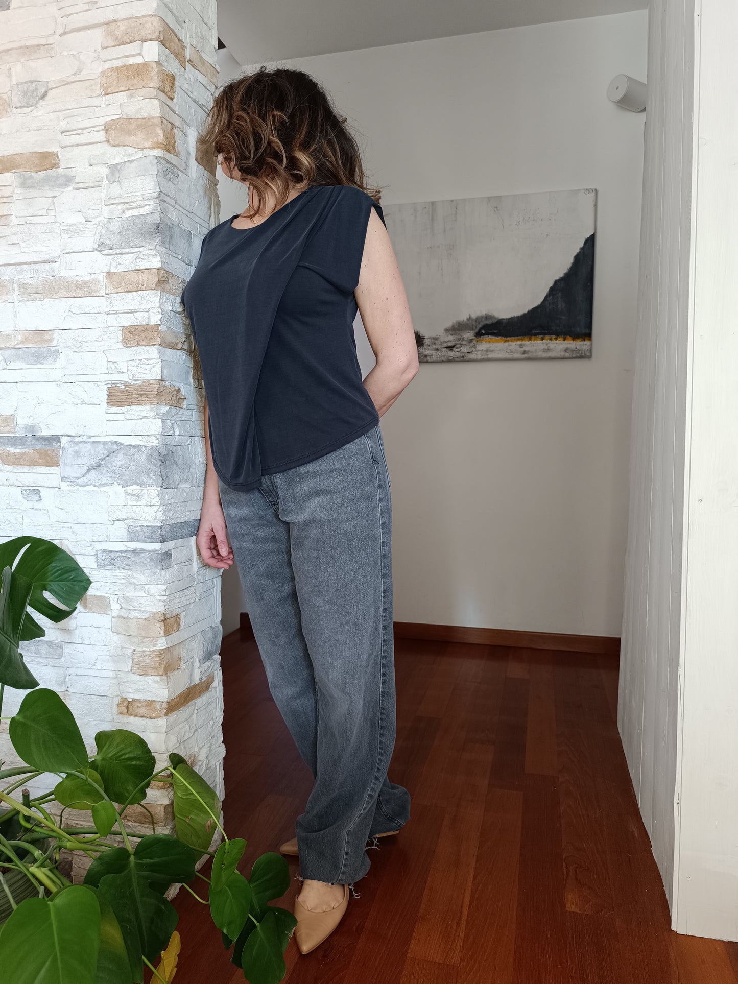 T-shirt Lavaggio grigio scuro