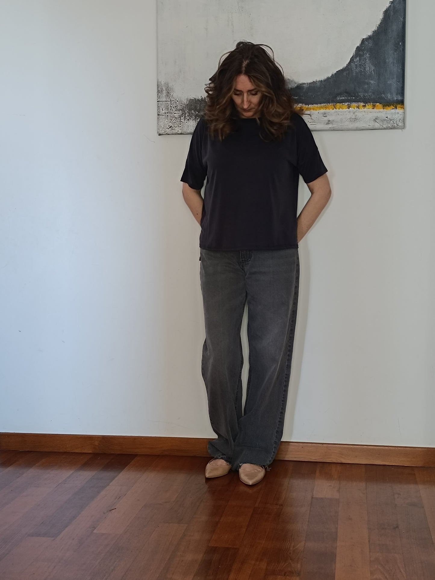 T-shirt Lavaggio grigio scuro