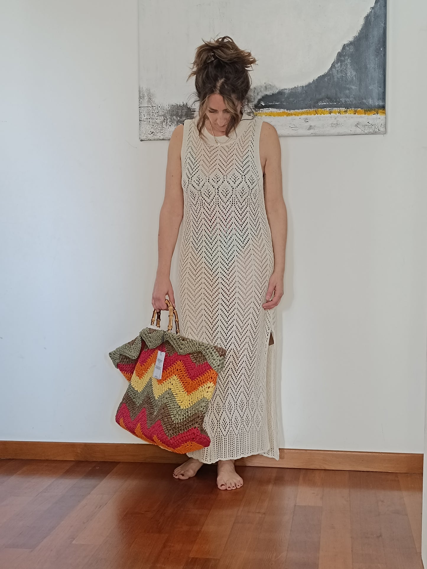 Abito maglia crochet