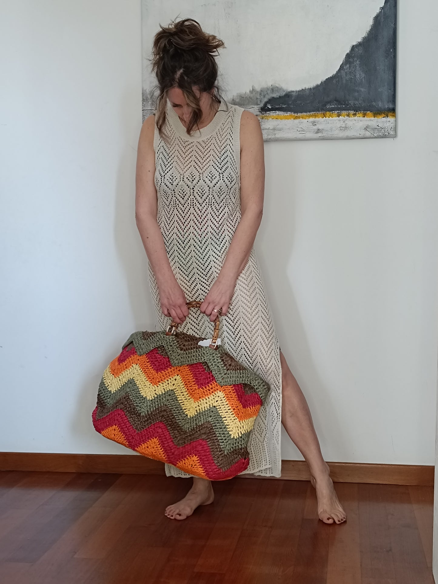 Abito maglia crochet